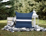 Beau Striped Reversible Indoor/Outdoor Square Pillow