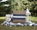 Beau Striped Reversible Indoor/Outdoor Square Pillow