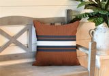 Beau Striped Reversible Indoor/Outdoor Square Pillow