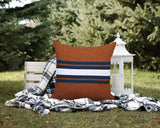 Beau Striped Reversible Indoor/Outdoor Square Pillow