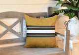 Beau Striped Reversible Indoor/Outdoor Square Pillow