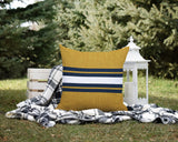 Beau Striped Reversible Indoor/Outdoor Square Pillow