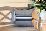 Beau Striped Reversible Indoor/Outdoor Square Pillow
