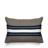 Beau Striped Reversible Indoor/Outdoor Rectangular Pillow
