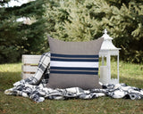 Beau Striped Reversible Indoor/Outdoor Square Pillow