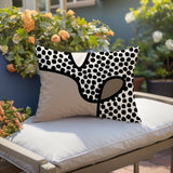 Beck Abstract Reversible Indoor/Outdoor Rectangular Pillow