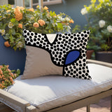 Beck Abstract Reversible Indoor/Outdoor Rectangular Pillow