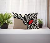 Beck Abstract Reversible Indoor/Outdoor Rectangular Pillow