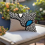 Beck Abstract Reversible Indoor/Outdoor Rectangular Pillow