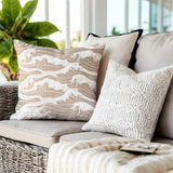 Copley Ocean Waves Square Indoor/Outdoor Throw Pillow
