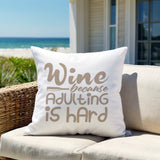 Davey Wine Lumbar Indoor/Outdoor Throw Pillow