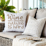 Davey Wine Lumbar Indoor/Outdoor Throw Pillow