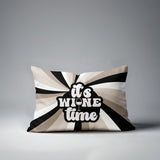 Downton It's Wine Lumbar Indoor/Outdoor Throw Pillow