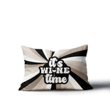 Downton It's Wine Lumbar Indoor/Outdoor Throw Pillow