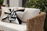 Downton It's Wine Lumbar Indoor/Outdoor Throw Pillow
