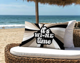 Downton It's Wine Lumbar Indoor/Outdoor Throw Pillow