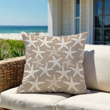 Fletcher Star Fish Square Indoor/Outdoor Throw Pillow