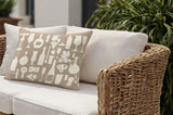 Hyatt Wine And Lumbar Indoor/Outdoor Throw Pillow