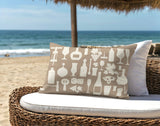 Hyatt Wine And Lumbar Indoor/Outdoor Throw Pillow