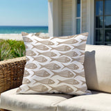 Kieran Fish Square Indoor/Outdoor Throw Pillow
