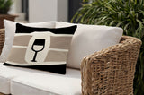Molsley Wine Bottle Lumbar Indoor/Outdoor Throw Pillow
