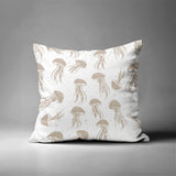 Octavian Jellyfish Square Indoor/Outdoor Throw Pillow