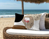Parson Wine Glass Lumbar Indoor/Outdoor Throw Pillow