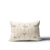Purcill Wine Glass Lumbar Indoor/Outdoor Throw Pillow