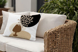 Savon Wine Glass Lumbar Indoor/Outdoor Throw Pillow
