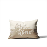 Stevenson But First Lumbar Indoor/Outdoor Throw Pillow