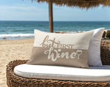 Stevenson But First Lumbar Indoor/Outdoor Throw Pillow