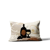 Tate Wine Bottle Lumbar Indoor/Outdoor Throw Pillow