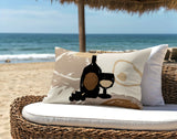Tate Wine Bottle Lumbar Indoor/Outdoor Throw Pillow