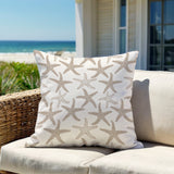 Theba Star Fish Square Indoor/Outdoor Throw Pillow