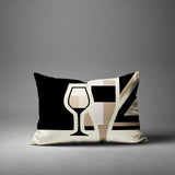 Winefield Wine Bottle Lumbar Indoor/Outdoor Throw Pillow
