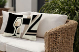 Winefield Wine Bottle Lumbar Indoor/Outdoor Throw Pillow