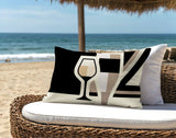 Winefield Wine Bottle Lumbar Indoor/Outdoor Throw Pillow