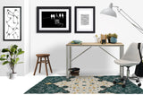 Belle low pile chair mat in Emerald