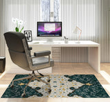 Belle low pile chair mat in Emerald