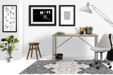 Belle low pile chair mat in Grey
