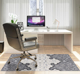 Belle low pile chair mat in Grey