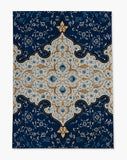 Belle low pile chair mat in Navy Blue