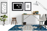 Belle low pile chair mat in Navy Blue