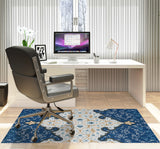 Belle low pile chair mat in Navy Blue