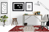 Belle low pile chair mat in Red
