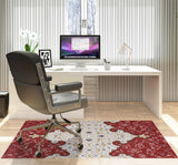 Belle low pile chair mat in Red