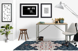 Belle low pile chair mat in Slate Grey