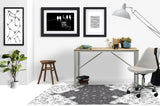 Belle low pile chair mat in White