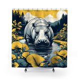 Beltran Shower Curtain in Black