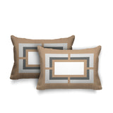 Benzo Geometric Reversible Indoor/Outdoor Rectangular Pillow